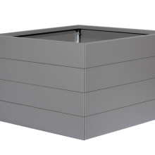 Bloembak poedercoat taupe 150x150x56