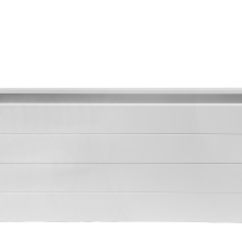 Bloembak poedercoat wit 210x120x56