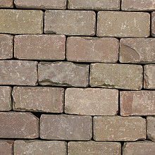 Oude gebakken keiformaten Doesburgs bont (op pallets)