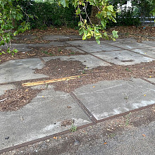 Gebruikte betonplaat 180x180x10 met hoeklijn B Keus