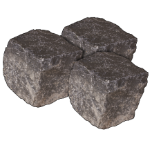 Kinderkop basalt 8x11cm bb