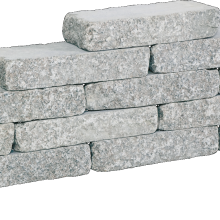 Graniwall grey rockface 40x16x8 cm. 2 ruwe zijdes