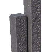 Palissade pacific waterjet 12x12x50 cm. rest gevlamd +gewaterstraald