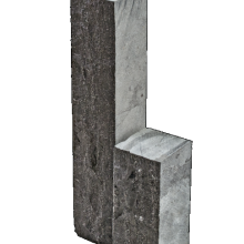 Palissade blue moon rockface 12x12x30 cm. 2 ruwe zijdes. rest gezaagd