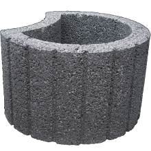 Cirkelflor groot zwart 48x38x30cm