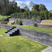 Blockstone black 15x15x30cm