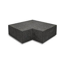 Oud Hollandse hoekstuk traptreden 90° binnen 37x15 carbon