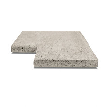 Oud hollandse zwembadrand hoekstuk 90° 100x40x5 greige