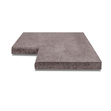 Oud hollandse zwembadrand hoekstuk 90° 100x40x5 taupe