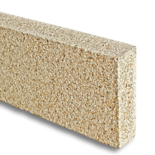 Graniet opsluitband 7x30x100 cm gezaagd, gehamerd met facet