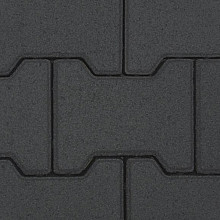 H-Profiel 8 cm zwart (mini-facet, met deklaag) 36 st. per laag