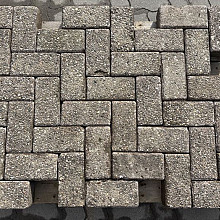 Gebruikte betonklinkers, 7 cm paars, type Lobith, (op pallets)