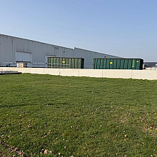 Gebruikte Keerwand 175cm Hoog. 400cm Lang. 100cm Voet. Grijs