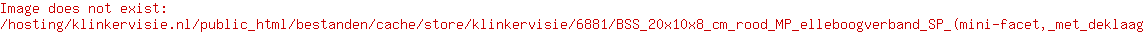 BSS 20x10x8 cm rood MP elleboogverband SP (mini-facet, met deklaag)