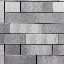 GDF 24x8x8 cm grijs/zwart genuanceerd (zonder facet, met deklaag)