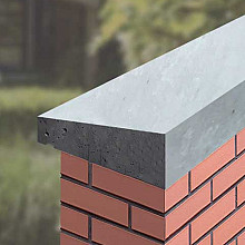 muurafdekb 1 zijdig 33x100x10/6 glad grijs