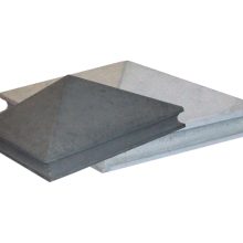 paalm. met sierrand 24x24 zwart beton