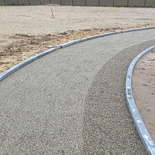 Opsluitband bocht 10x20x78,5 cm R=0,50 grijs