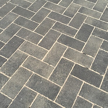 BSS 20x10x8 cm grijs/zwart genuanceerd (mini-facet, met deklaag)