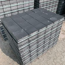 DBS 20x20x8 cm zwart (mini-facet, met deklaag)
