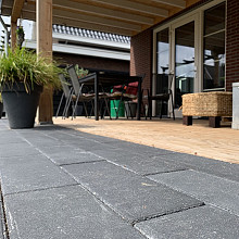 Vezano 40x15x8 cm zwart (mini-facet, met deklaag)