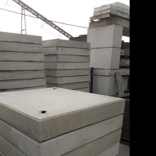 Betonplaat 100x100x14 cm grijs enkel net glad zonder hoeklijn