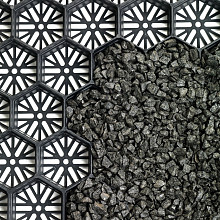 Aslon split-/grindplaten zwart 79x59,2x3 cm