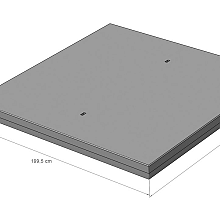 Betonplaat 200x200x14 cm Glad 15 Ton