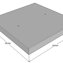 Betonplaat 200x200x20 cm Glad 42 Ton