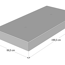 Betonplaat 200x100x20 cm Glad 42T