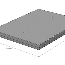 Betonplaat 200x150x14 cm Glad 20 Ton