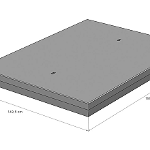 Betonplaat 200x150x16 cm Glad 20 Ton