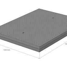 Betonplaat 200x150x14 cm Traanplaatstructuur 20 Ton