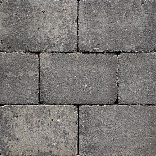 Antieke trommel 20x30x6 cm grijs/zwart