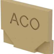 ACO Euroline eindplaat