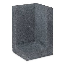 Betonnen L-hoekelement 50x50x80 zwart