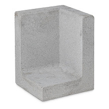 Betonnen L-hoekelement 40x40x60 grijs