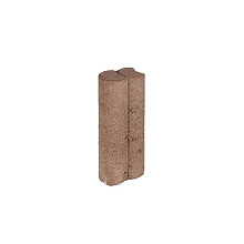 Duo-pallisaden 6x25 cm bruin