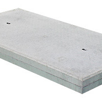 Betonplaat 200x100x14 cm traanplaatstructuur 20 ton