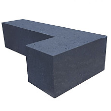 Patio hoekblok strak 60x15x15 cm antraciet
