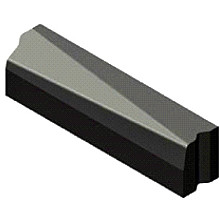 Trottoirband 13/15x25-12x25 verloop links zwart visbek/h&d