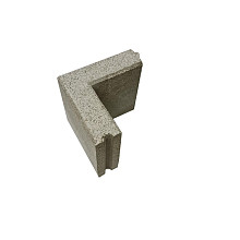 Opsluitband hoekstuk 7x40 cm grijs