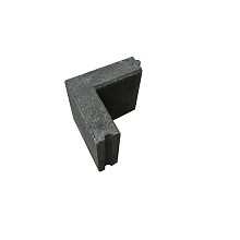 Opsluitband hoekstuk 7x40 cm zwart