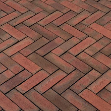 WF80 Lumino gebakken waalformaat rood-paars genuanceerd