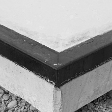 Betonplaat 200x200x16 cm grijs dubbel net glad met hoeklijn