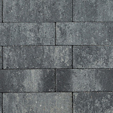 Longstone opritsteen 7 cm grijs/zwart
