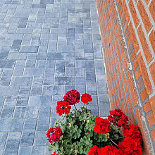 Design brick 8 cm nero/grey mini facet komo