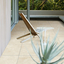 Vol Keramische Tegel, Betonlook 80x80x3 Cm, Beige (2e keus)