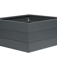 Bloembak poedercoat antraciet 120x120x42 cm