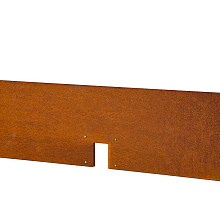 Kantopsluiting double corten 300x10 cm